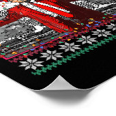 Funny Daddys Zuhause Trump Ugly Christmas Sweater  Poster (Ecke)