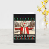 Funny Daddy's Zuhause Trump Ugly Weihnachten Weihn Karte (Gelbe Blume)