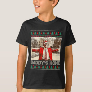 Funny Daddy's Zuhause Trump Ugly Weihnachten Weihn T-Shirt