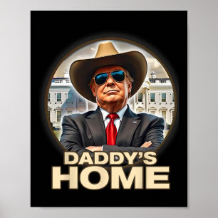 Funny Daddys Zuhause Trump Won 45 47 Nimm America Poster