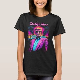 Funny Daddys Zuhause White House Trump Pink 2024 T-Shirt