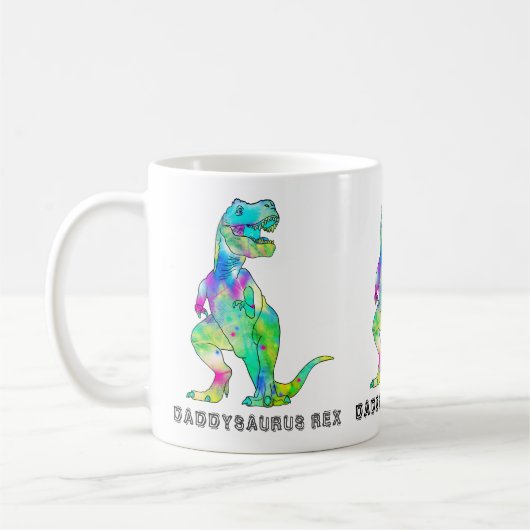 Funny Daddysaurus T-Rex Kaffeetasse (Links)