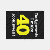 Funny Dadgummit Phrase 40. Geburtstag, 40. Graphi Fleecedecke (Vorderseite (Horizontal))