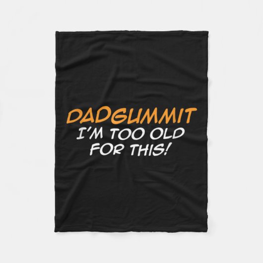 Funny Dadgummit Phrase Birthday Graphic Fleecedecke (Vorderseite)