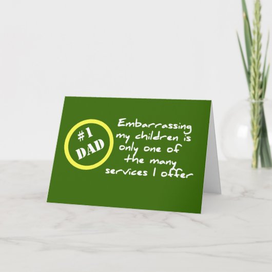 Funny Dadism, Best Vater Card Karte (Vorderseite)
