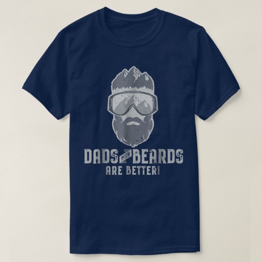 Funny Dads With Beards Are Better Father's Day Ski T-Shirt (Design vorne)