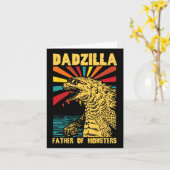 Funny Dadzilla Vater der Monster Vintager Tod Karte (Gelbe Blume)