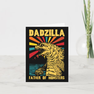 Funny Dadzilla Vater der Monster Vintager Tod Karte