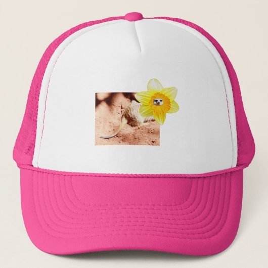 Funny Daffodil Meerkat Truckerkappe (Vorderseite)