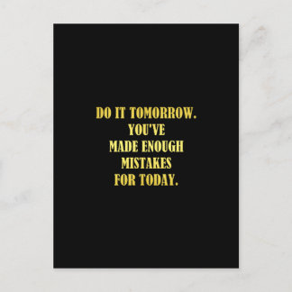 Funny Daily Mistakes Joke Postkarte