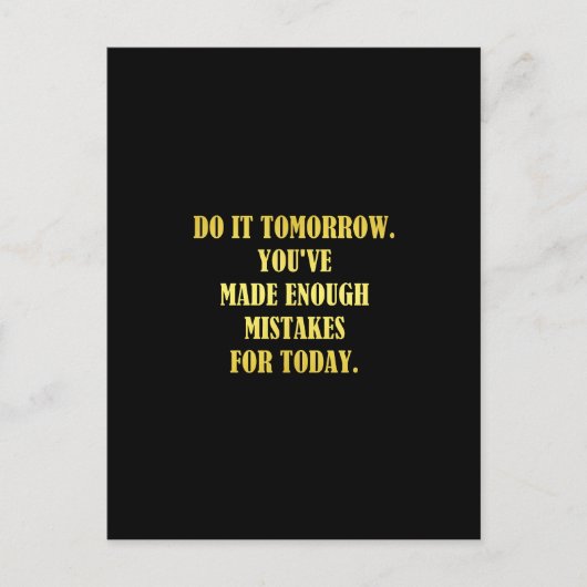 Funny Daily Mistakes Joke Postkarte (Vorderseite)