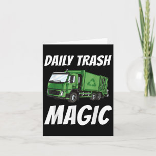 Funny Daily Trash Magic Zitat Kostüm Garbage Truc Karte