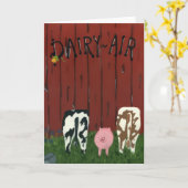 Funny Dairy Air Note Card Karte (Gelbe Blume)
