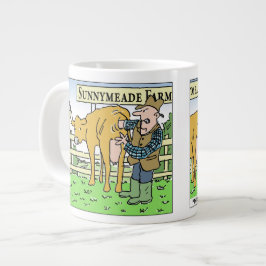 Funny Dairy Bauer am Tag der landwirtschaftlichen Jumbo-Tasse