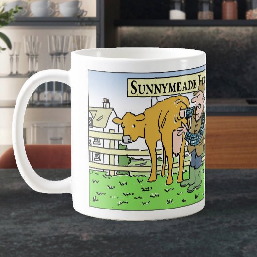 Funny Dairy Bauer am Tag der landwirtschaftlichen Kaffeetasse