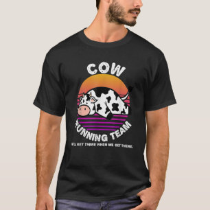 Funny Dairy Kuh Running Team Kinder Männer Geschen T-Shirt