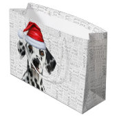 Funny Dalmatian Christmas Dog Holiday Große Geschenktüte (Rückseite Schrägansicht)