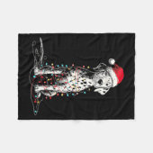Funny Dalmatian Christmas Graphics Dog Lights Love Fleecedecke (Vorderseite (Horizontal))