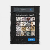 Funny Dalmatian Or Ice Cream Meme Dog Mom Dog Dad  Fleecedecke (Vorderseite)