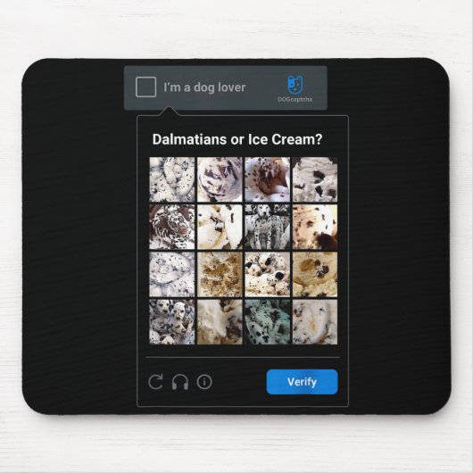 Funny Dalmatian Or Ice Cream Meme Dog Mom Dog Dad Mousepad (Vorne)