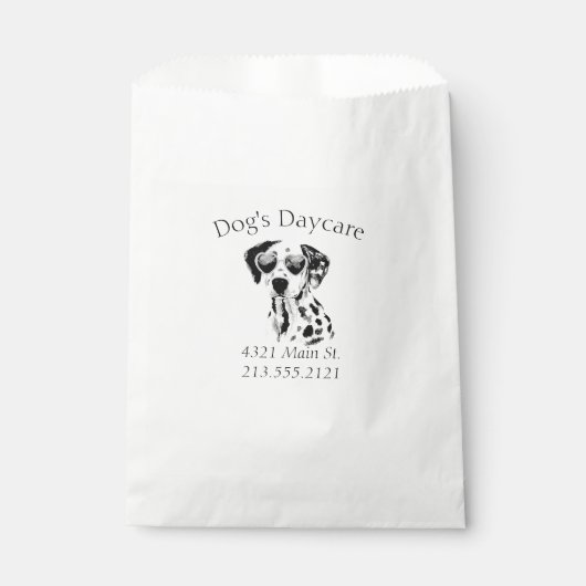 Funny Dalmatiner Dog Business Geschenktütchen (Vorderseite)