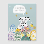 Funny Dalmatiner Hund Abstrakte Eier Happy Osterfe Magnetkarte (Vorderseite)