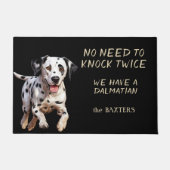 Funny Dalmatiner Hund muss nicht zweimal geknackt Fußmatte (Vorderseite)