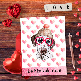 Funny Dalmatiner sei mein Valentiner Hund Valentin Feiertagspostkarte