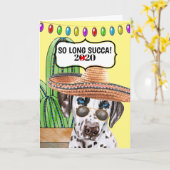 Funny Dalmatiner so lange succa Mexican cactus Karte (Gelbe Blume)