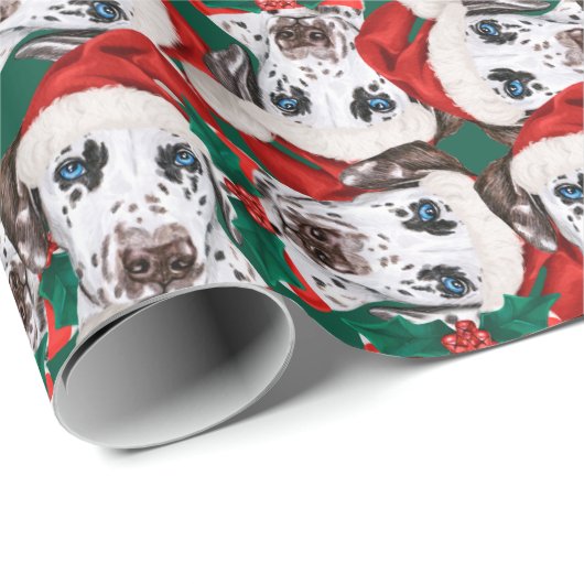 Funny Dalmatiner Weihnachtsmuster Geschenkpapier (Rolleneckpunkt)