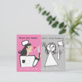 Funny Dame Koch Fantasie personalisierte Rezept Ka Postkarte (Stehend Vorderseite)