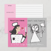 Funny Dame Koch Fantasie personalisierte Rezept Ka Postkarte (Vorne/Hinten)