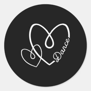 Funny Dance Heart Liebe tanzen Lover Valentine's D Runder Aufkleber