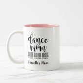 Funny Dance Mama - Personalisierte Prüfung Zweifarbige Tasse (Links)