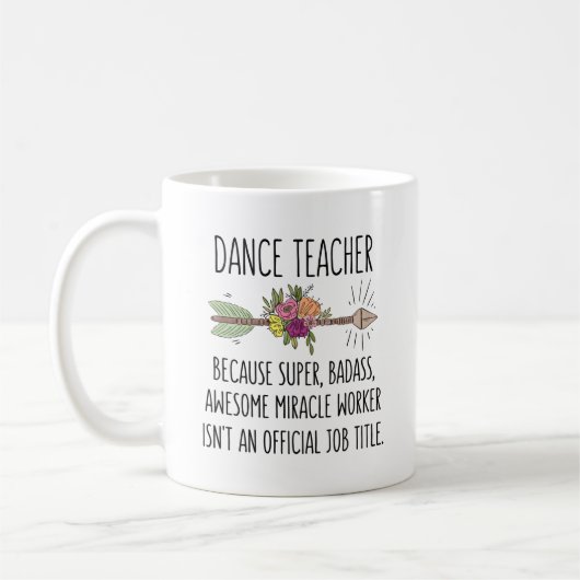 Funny Dance Teacher Coach Geschenk Idee Kaffeetasse (Links)