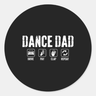 Funny Dance Vater Competition Proud Dance Vater Va Runder Aufkleber