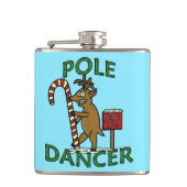 Funny Dancer Christmas Rentier Pub Flachmann (Vorderseite)