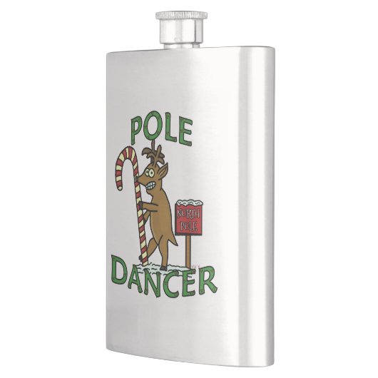 Funny Dancer Christmas Rentier Pub Flachmann (Links)