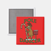 Funny Dancer Christmas Rentier Pub Magnet (Vorderseite/Rückseite)