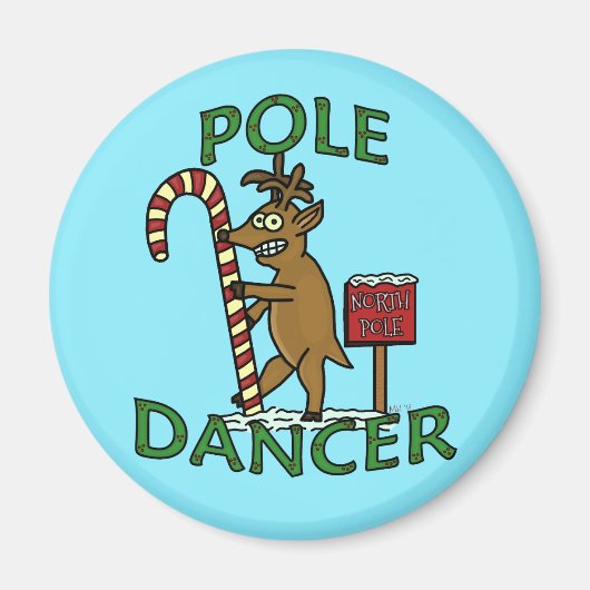 Funny Dancer Christmas Rentier Pub Magnet (Vorne)