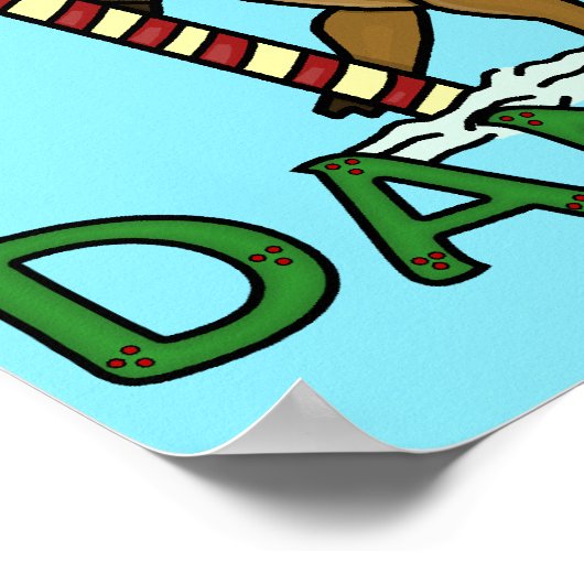 Funny Dancer Christmas Rentier Pub Poster (Ecke)