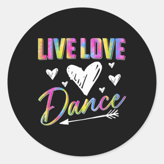 Funny Dancer Dancing Girls Live Liebe Dance Runder Aufkleber (Vorderseite)