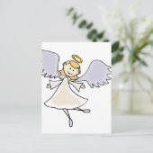 Funny Dancing Angel Cartoon Postkarte (Stehend Vorderseite)