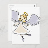 Funny Dancing Angel Cartoon Postkarte (Vorne/Hinten)