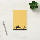 Funny Dancing Animes Kuh Hühnerziege Silhouette Post-it Klebezettel (Büro)
