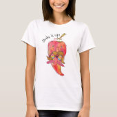Funny Dancing Chile Pepper T-Shirt (Vorderseite)