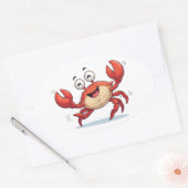 Funny Dancing Crab Cartoon Art Sticker (Umschlag)