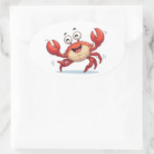 Funny Dancing Crab Cartoon Art Sticker (Tasche)