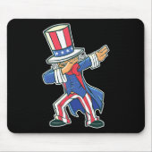Funny Dancing Dabbing Uncle Sam 4. Juli Jungs G Mousepad (Vorne)