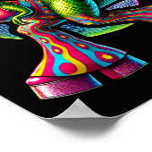 Funny Dancing Dinosaur  Poster (Ecke)